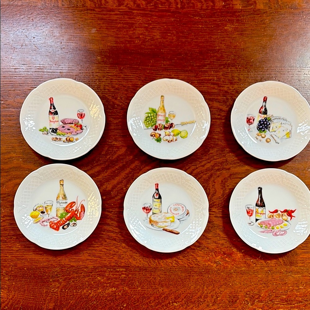 Philippe Deshoulieres Limoges Canapé Plate Set of 6